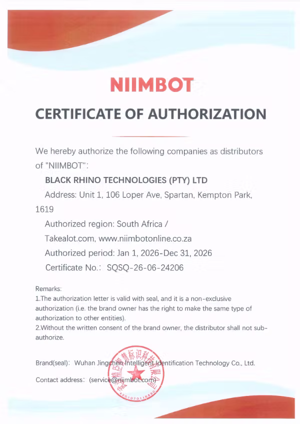 Niimbot distributor authorization
