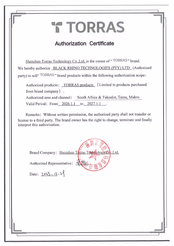 Torras authorization document