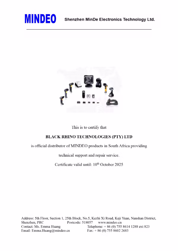 Mindeo authorization letter